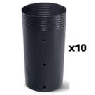 10X Embalagem Para Muda Sem Alça (1,7L) Preto NUTRIPLAST