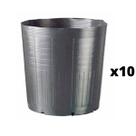 10X Embalagem Para Muda Sem Alça (2,8L) Preto NUTRIPLAST