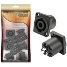 10x Jack Fêmea Speakon 4 polos Painel - Premium Pro 2 Furos