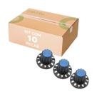 10x Knob Redondo Numerado Estriado c/ Parafuso 1426 Azul