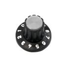 10x Knob Redondo Numerado Estriado c/ Parafuso 1426 Cinza