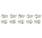 10x Lâmpada Automotiva T10 Cabeça Reta 5led 12v Super Branca