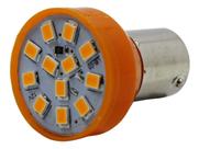 10x Lampada Super Led 12 Leds Pisca Seta Ambar 12v - 10pc