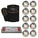 10x led rgbw 15w tholz + fonte 180w + smartpool
