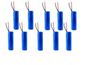 10x Mega Bateria 18650 2200mah 3,7v Com Fio