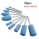 10x Pedra Abrasiva Montado Para Micro Retifica