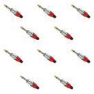 10x Plug P10 Mono Premium Profissional Série Chrome