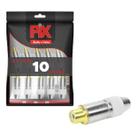 10x Plug Rca Fêmea profissional Style Pix Ponta Ouro 24k