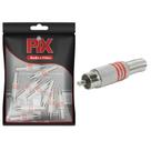 10x Plug Rca Macho Linha Profissional 6mm Vermelho -original