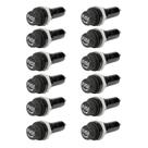 10x Porta Fusível Rosca Grande Preto (6x30)