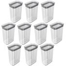 10x Porta Temperos Pote 2,3L Organizador OU Block Hermético