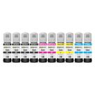 10x Refil Tinta New Print Para Epson 544 L5190 L5290 L5590