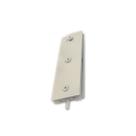 1101 J - Dobradiça superior jumbo para porta pivotante de vidro temperado blindex - Branco (zamak)