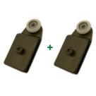 1126 - Roldana tipo carrinho modelo mini semi-convexa para vidro temperado blindex Bronze - 2 unidades