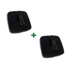 1129 - Dobradiça dupla automática v/v para porta de vidro temperado blindex Preto - 2 unidades