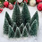 12 Árvores de Natal Artificiais Mini UOUYOO 2,5-13 cm