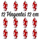 12 Bolas e Pingentes Natal Altíssima Qualidade Ouro Vermelho