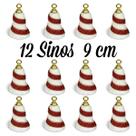 12 Bolas e Pingentes Natal Altíssima Qualidade Ouro Vermelho