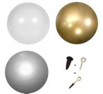 12 Bolas Vinil Decoração De Ano Novo 23cm com Pino De Pendurar