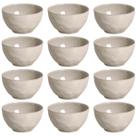 12 Bowls Cerâmica 558ml Off White Cumbuca Orgânica Latte Porto Brasil Porções