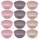 12 Bowls de Bambu Tigela Cumbuca 12x6cm Lyor Lines Sortidas Sobremesa Petiscos Frutas
