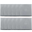 12 Caixa Leson Quadrada Branca Embutir Gesso Som Ambient 70w