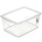 12 Caixas Organizadoras com Tampa 15L Plástica Retangular My Closet Ordene Multiuso