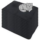 12 Caminhas para Cães e Gatos Dobrável 200 Lavagens 100x70 Preto Antipulgas Quality