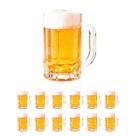 12 caneca de chopp cerveja bebida vidro grosso 400ml