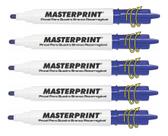 12 Caneta Pincel Quadro Branco Mp 619 - Masterprint Cor Preto