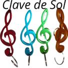 12 Chaveiro Nota Musical Clave De Sol Em Aluminio lembrança