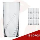 12 Copo de Vidro Brisa 300ML Nadir Transparente Suco Água
