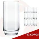 12 Copo de Vidro Lights Transparente 300ML Nadir Long Drink