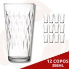 12 Copo de Vidro Vitrage Transparente 350ML Nadir Suco Água