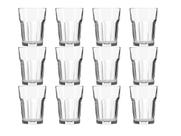 12 Copos para Água e Suco Canelado Baixo Gibraltar LotusGlass 275ml