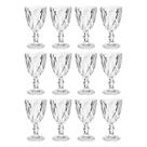 12 Copos Transparente Taças Diamante 300ml Para Agua Vinho