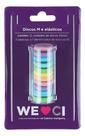 12 Discos Médio Colorido + 2 Elásticos Caderno Inteligente