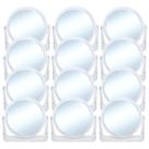 12 Espelhos de Mesa Giratório 12cm Dupla Face Moldura Acrílico