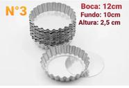 12 Formas Para Quiche Fundo Removível 12cm Alumínio Pronta Entrega