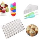 12 Formas Silicone Cupcake Saco/Manga 5 uni Confeitar Descartável Grande