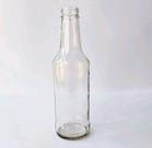 12 Garrafas de Vidro Transparente 275 ml c/ Tampa Dourada Rosca