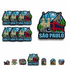 12 Imãs de Borracha Turístico Souvenir Centro de São Paulo