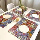 12 Jogo Americano Português Decor Impermeável Pvc 12 Lugares