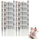 12 Kit Com 8 Peças De Pincéis De Maquiagem Cada Mini Cor Verde