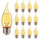 12 Lâmpada Filamento Led Vela Chama Luz Âmbar E27 2W Bivolt 12 Lâmpada Filamento Led Vela Chama Luz Âmbar E27 2W Bivolt