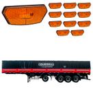 12 Lanterna Diamante Guerra LED Âmbar Saída Fios