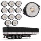 12 Lanterna Frontal Carreta LED Cristal 65mm c/ Sup. - Conec 12 Lanterna Frontal Carreta LED Cristal 65mm c/ Sup. - Conec