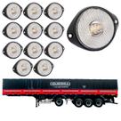 12 Lanterna Frontal Guerra LED Cristal 65mm c/ Suporte - Fio