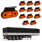 12 Lanterna Lateral Carreta LED Âmbarc/ Supt.- Fio