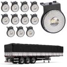 12 Lanterna Lateral Carreta LED Cristal 65mmc/ Supt.- Fio